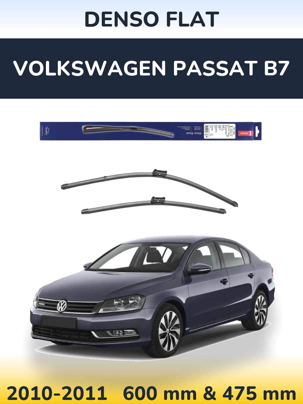 Torkarblad Denso Flat för Volkswagen Passat B7