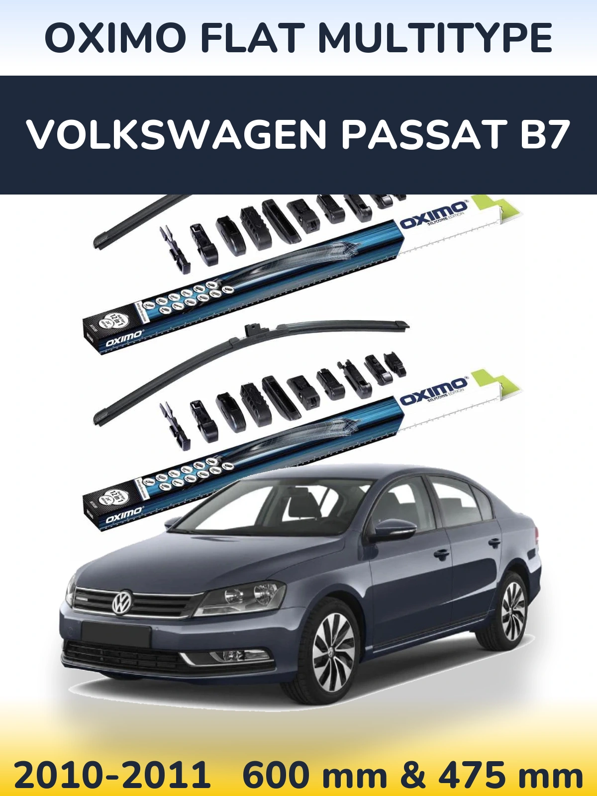 Torkarblad Oximo Flat MultiType för Volkswagen Passat B7