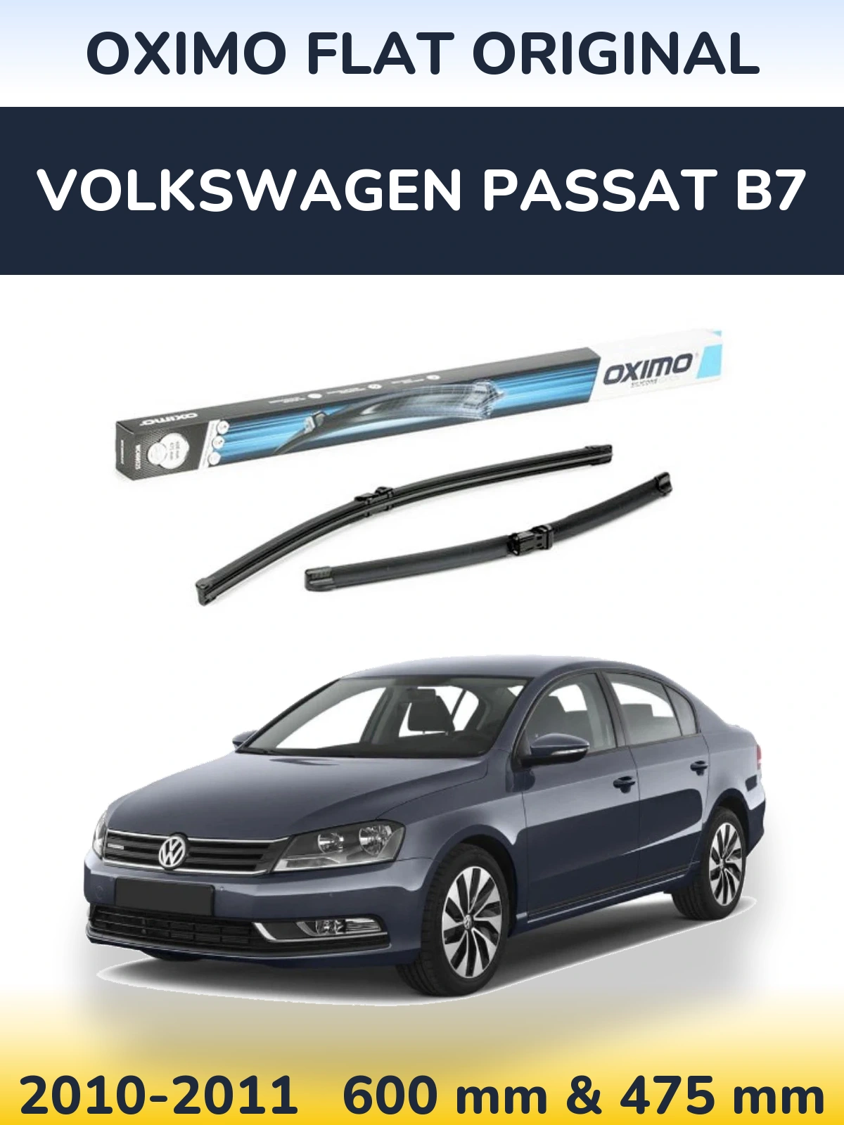 Torkarblad Oximo Flat Original för Volkswagen Passat B7