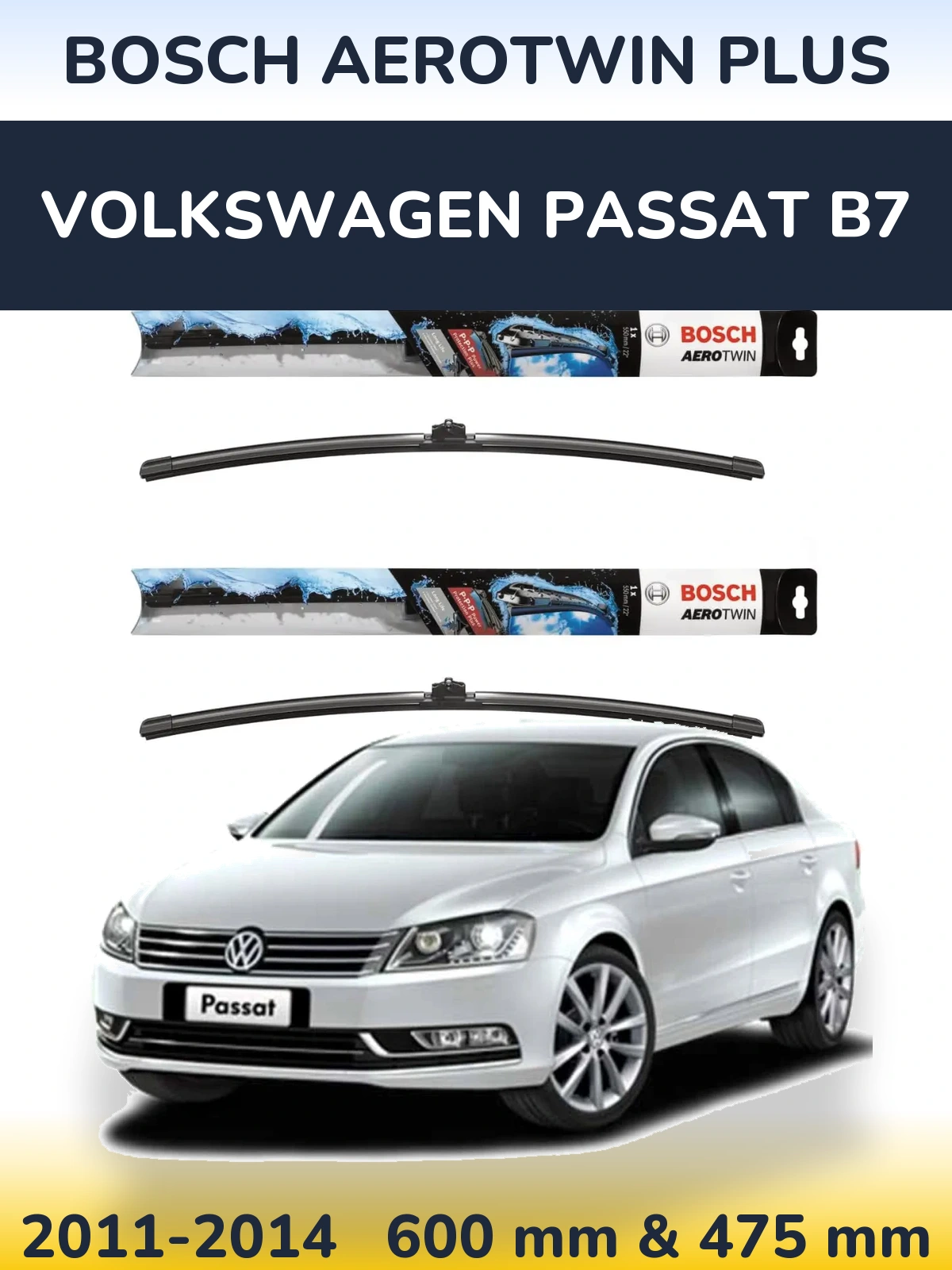 Torkarblad BOSCH AeroTwin Plus för Volkswagen Passat B7