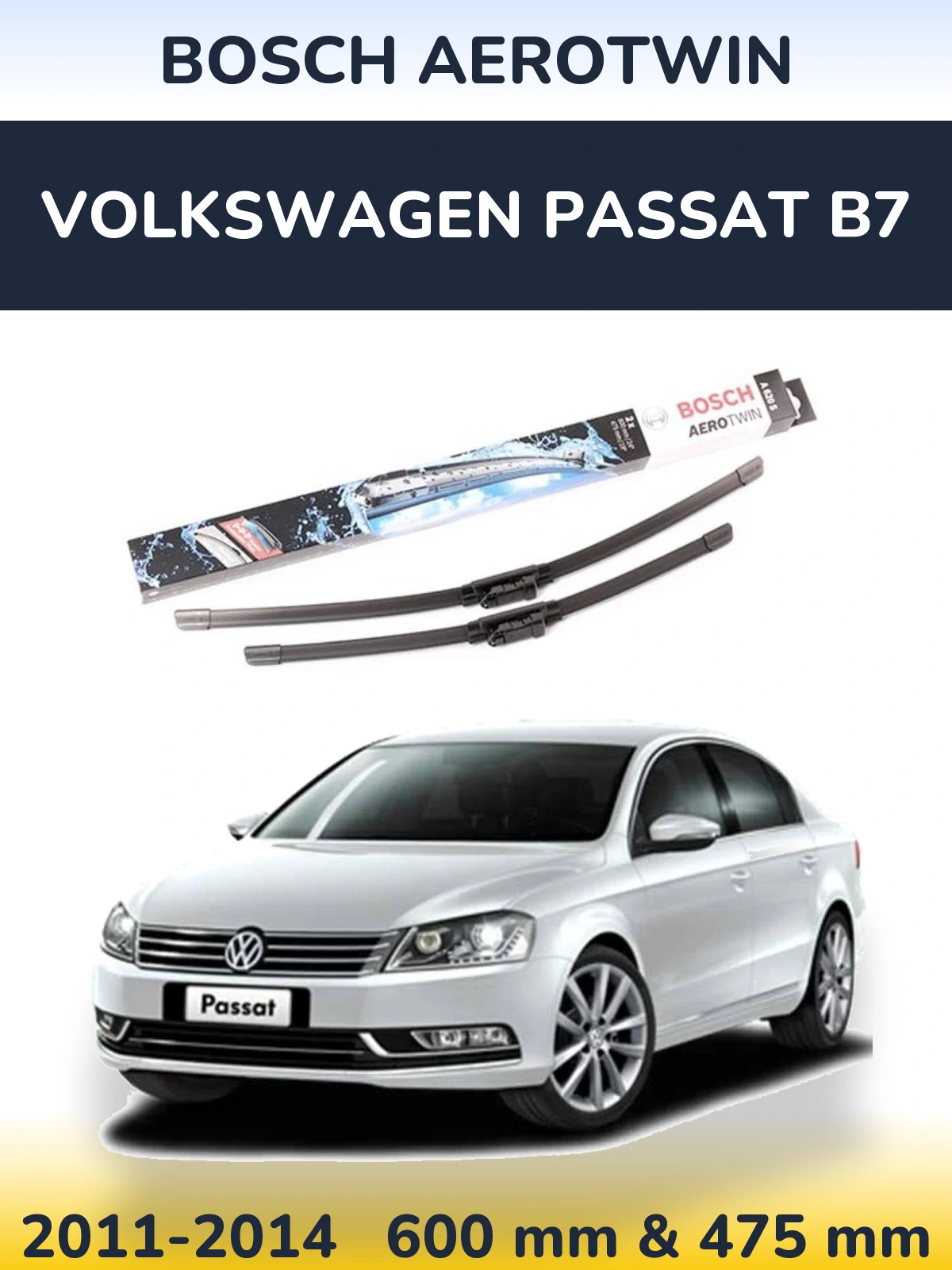 Torkarblad BOSCH AeroTwin för Volkswagen Passat B7
