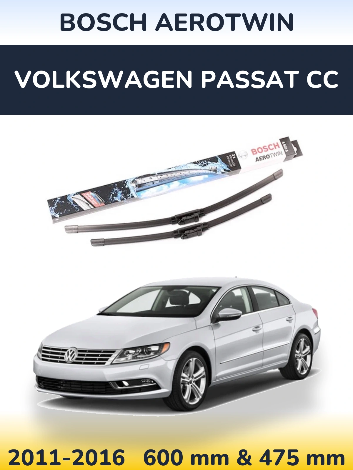 Torkarblad BOSCH AeroTwin för Volkswagen Passat CC