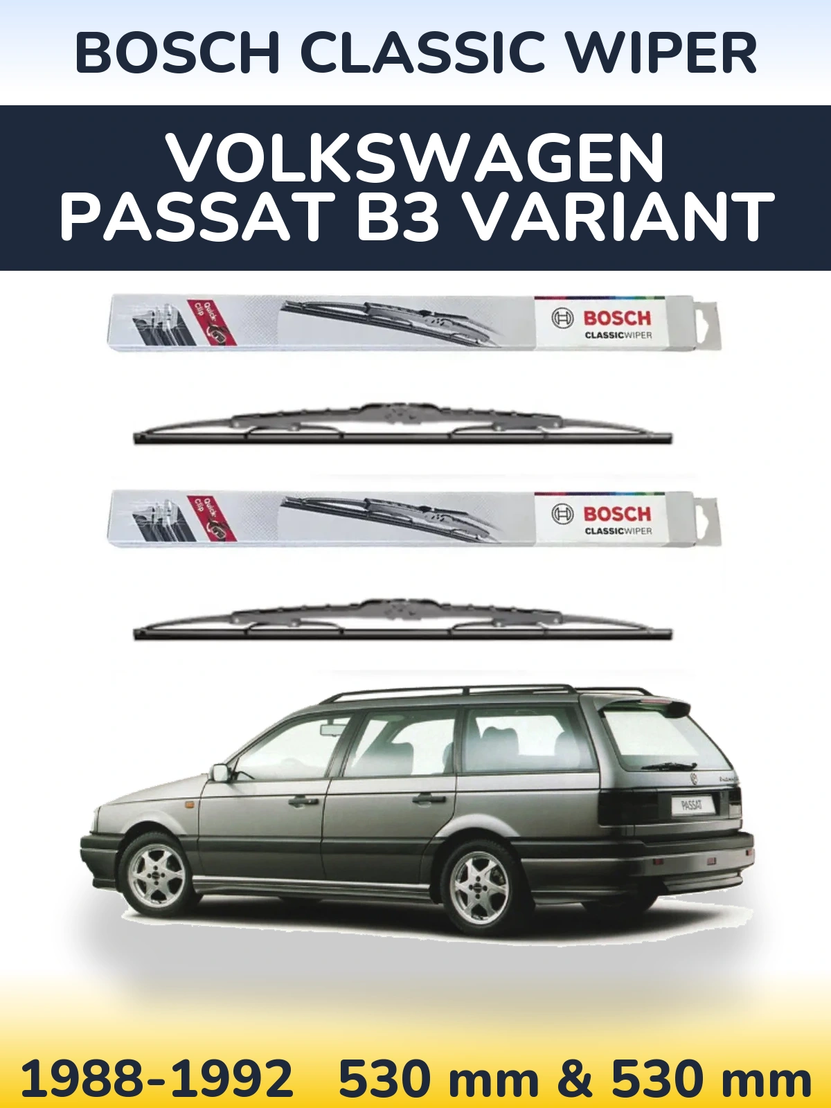 Torkarblad BOSCH Classic Wiper för Volkswagen Passat B3 Variant