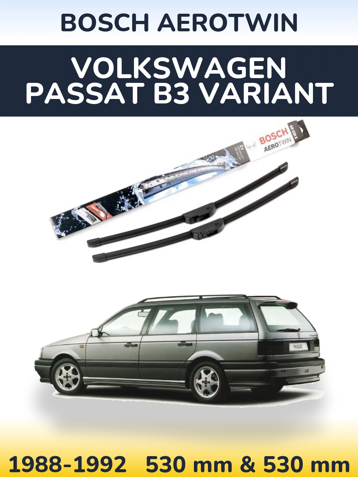 Torkarblad BOSCH AeroTwin för Volkswagen Passat B3 Variant