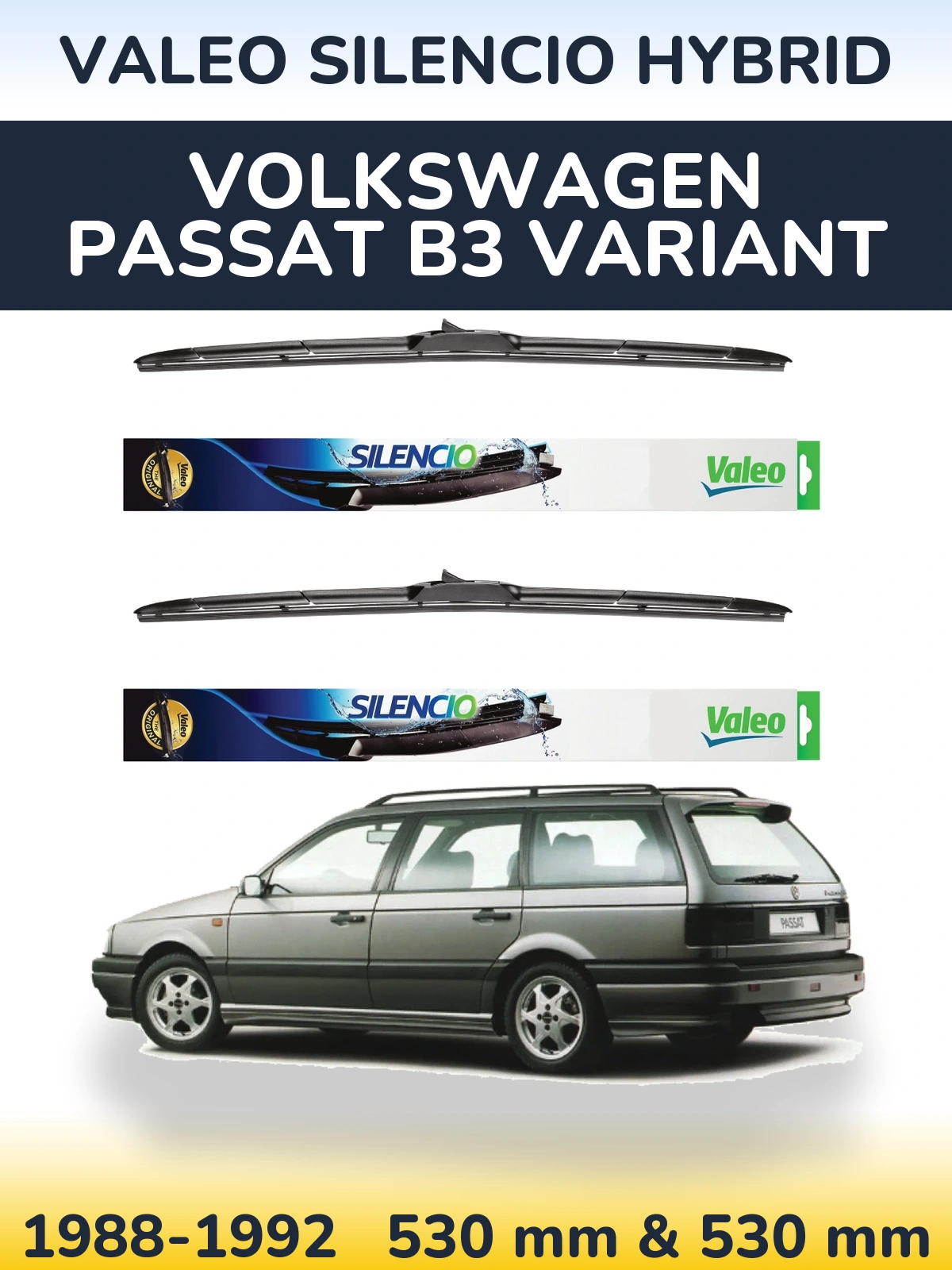 Torkarblad Valeo Silencio Hybrid för Volkswagen Passat B3 Variant