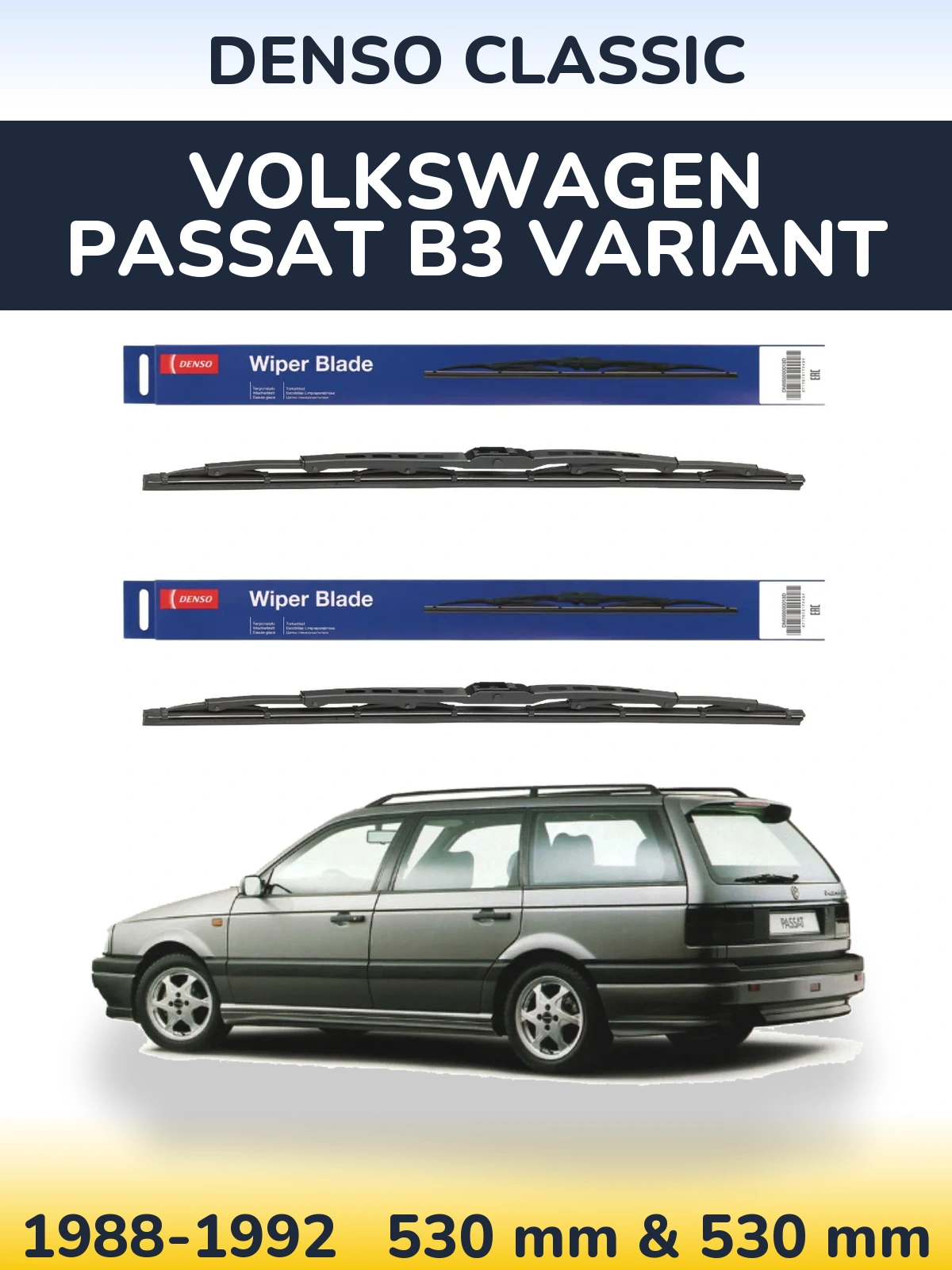 Torkarblad Denso Classic för Volkswagen Passat B3 Variant