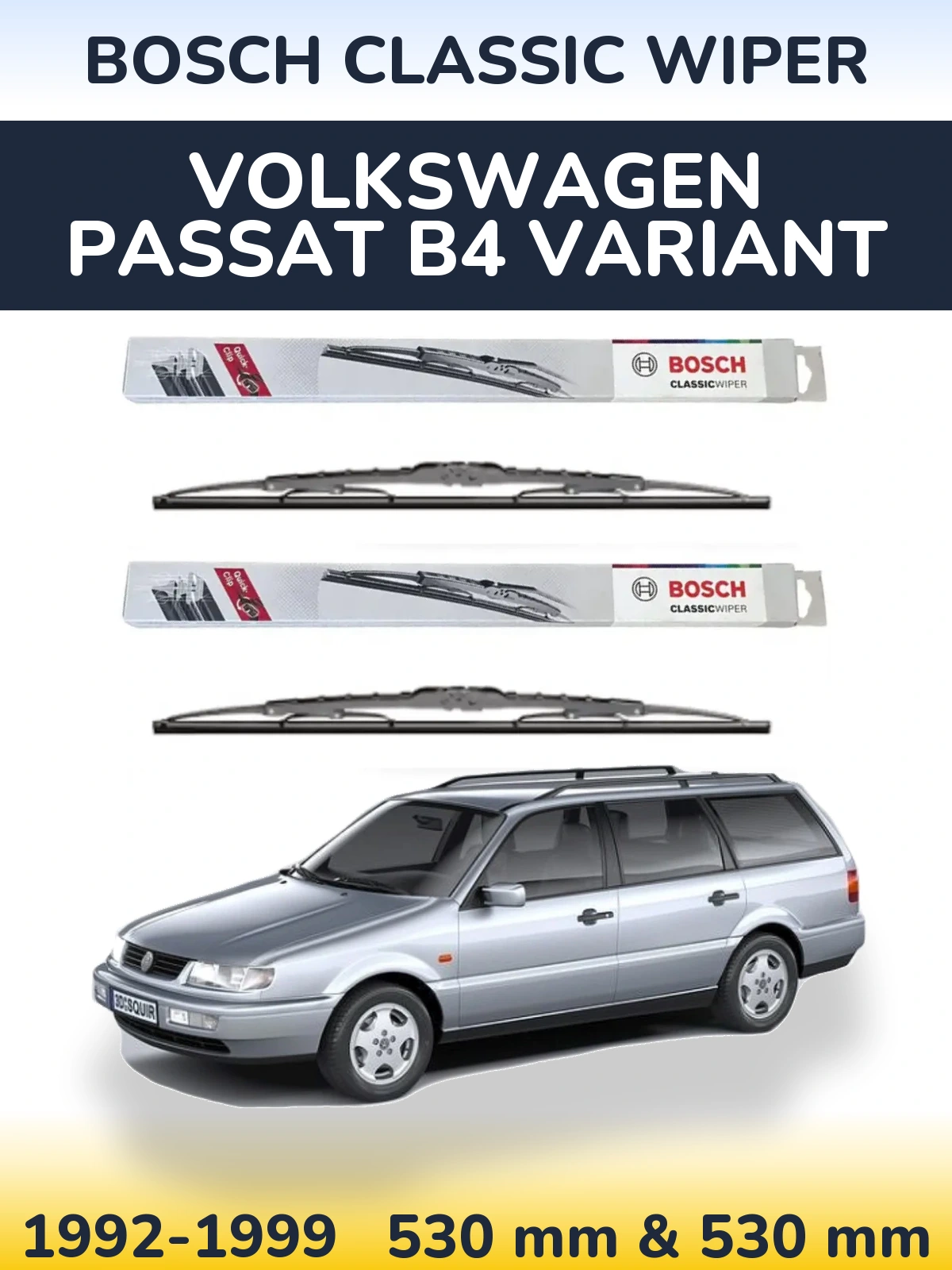 Torkarblad BOSCH Classic Wiper för Volkswagen Passat B4 Variant