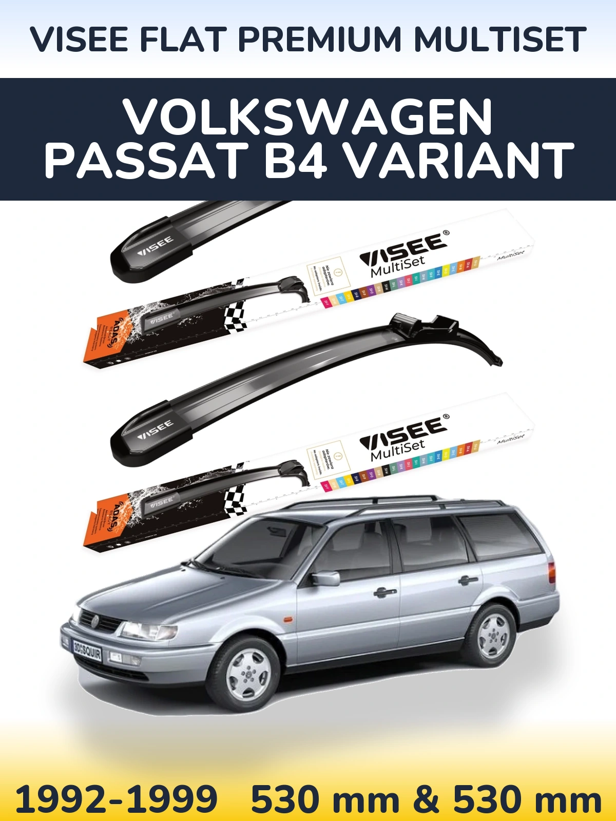 Torkarblad VISEE FLAT PREMIUM MultiSet för Volkswagen Passat B4 Variant