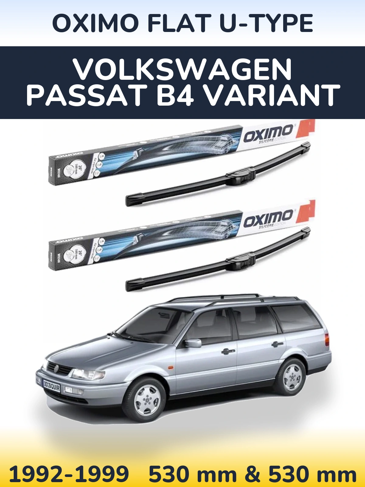 Torkarblad Oximo Flat U-type för Volkswagen Passat B4 Variant