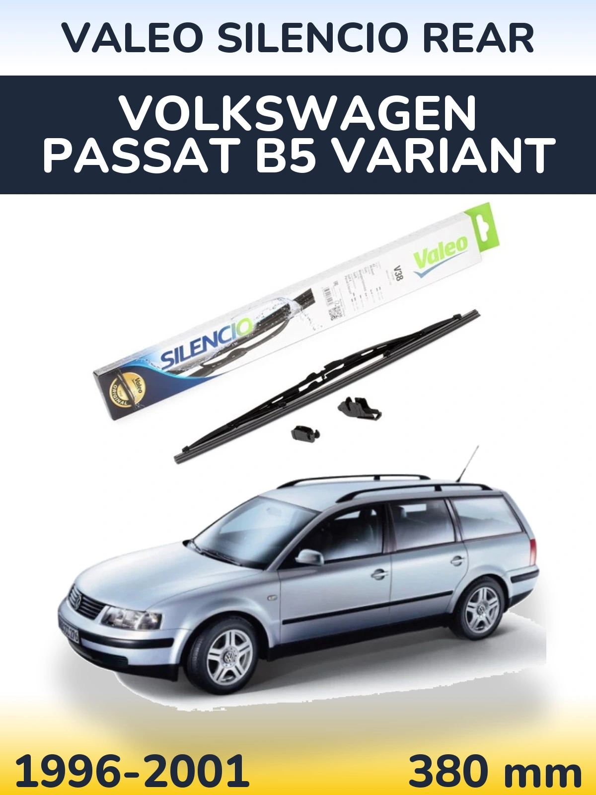 Torkarblad Valeo Silencio Rear för Volkswagen Passat B5 Variant
