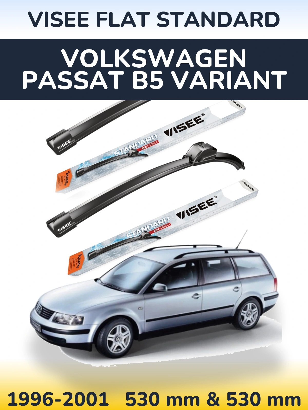 Torkarblad VISEE FLAT STANDARD för Volkswagen Passat B5 Variant