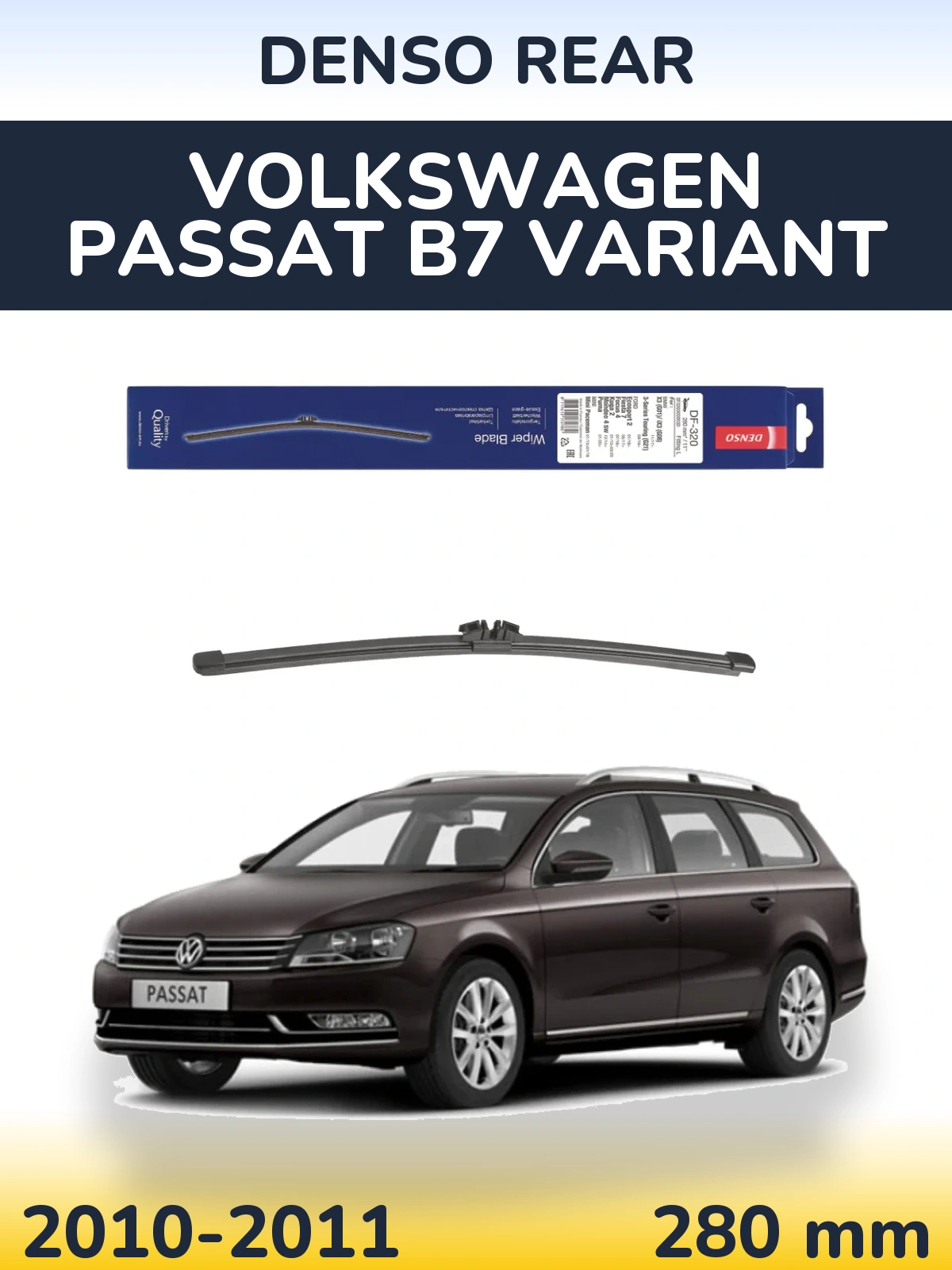 Torkarblad Denso Rear för Volkswagen Passat B7 Variant