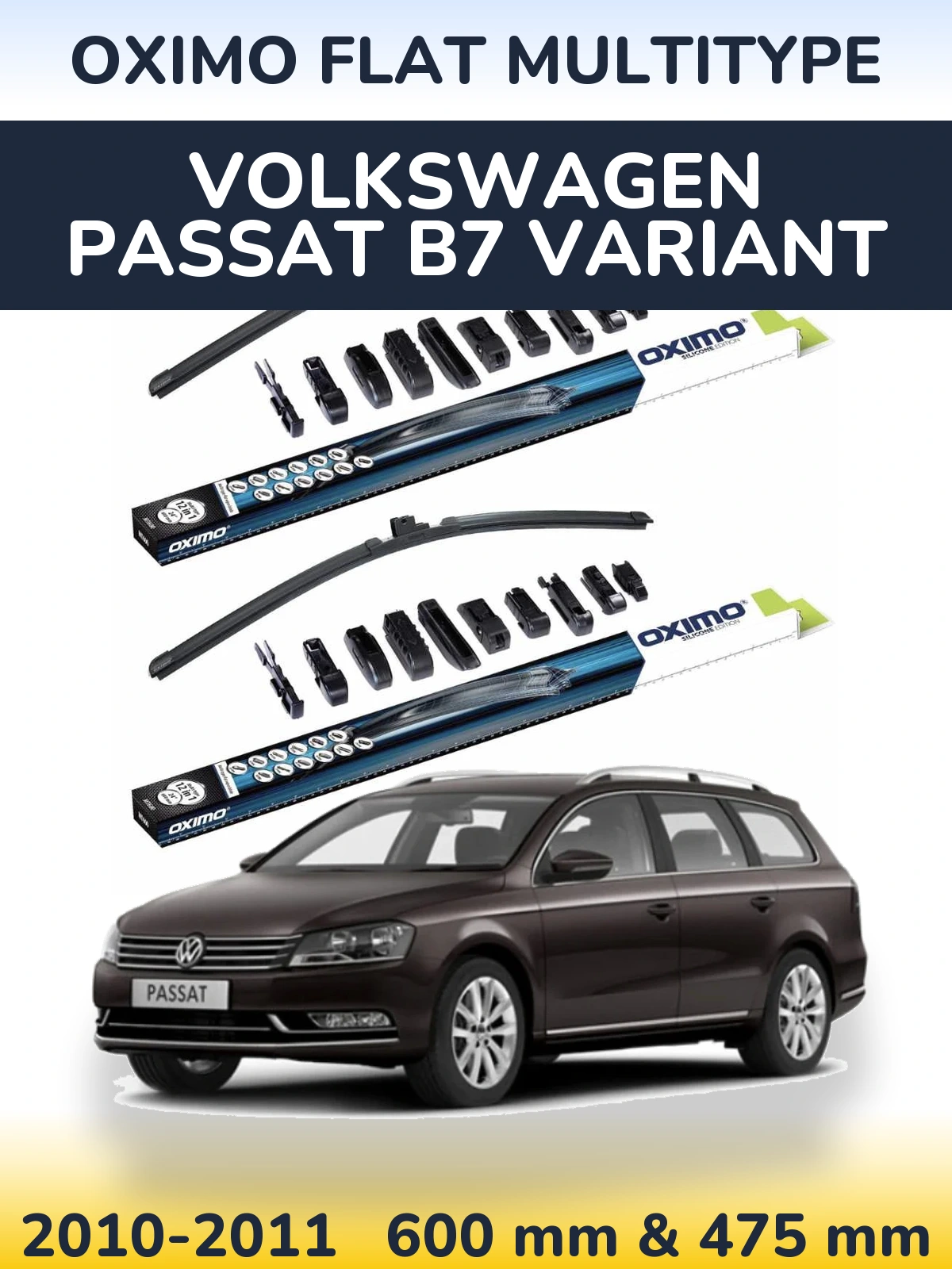 Torkarblad Oximo Flat MultiType för Volkswagen Passat B7 Variant