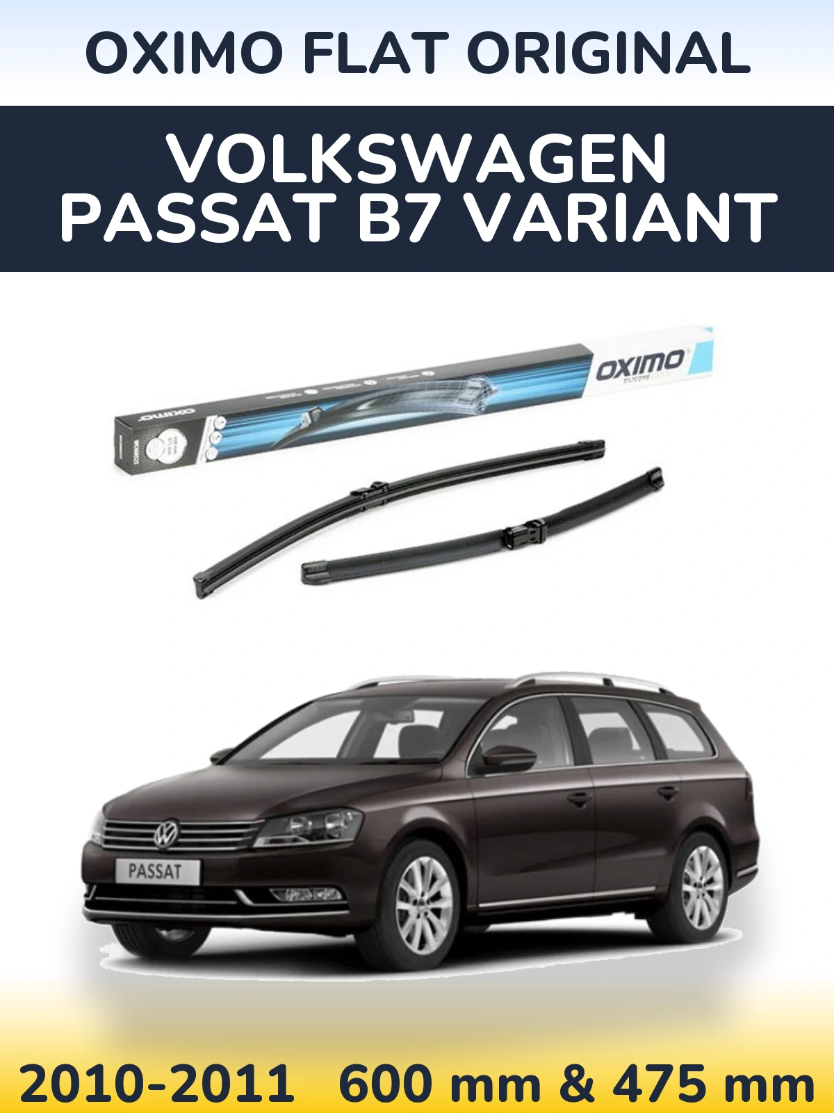 Torkarblad Oximo Flat Original för Volkswagen Passat B7 Variant