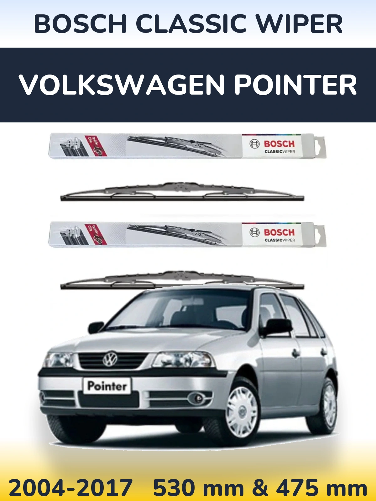 Torkarblad BOSCH Classic Wiper för Volkswagen Pointer