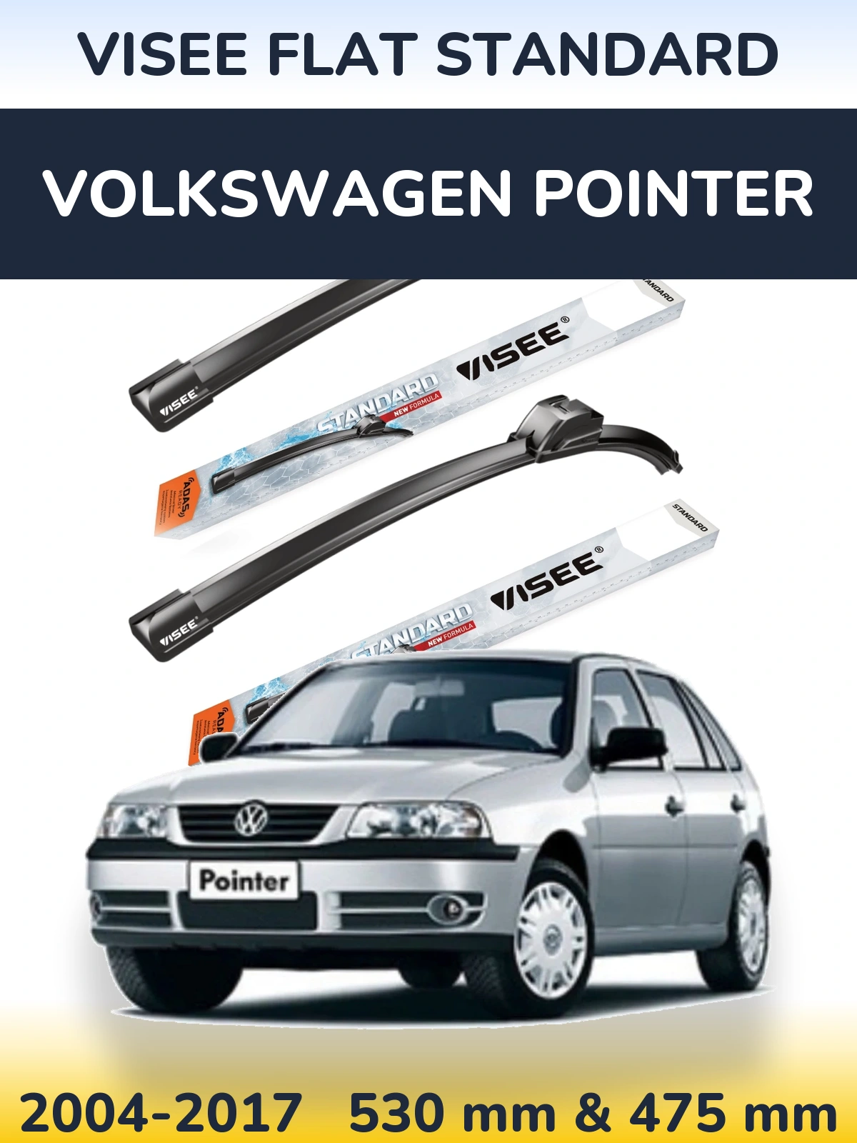 Torkarblad VISEE FLAT STANDARD för Volkswagen Pointer