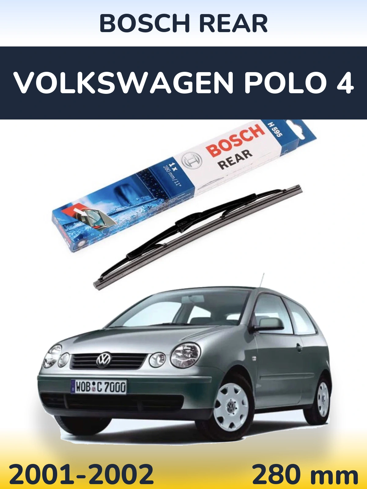 Torkarblad BOSCH Rear för Volkswagen Polo 4