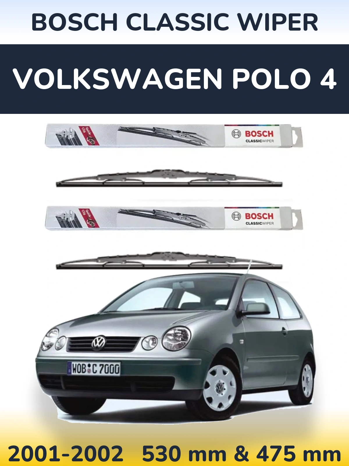 Torkarblad BOSCH Classic Wiper för Volkswagen Polo 4
