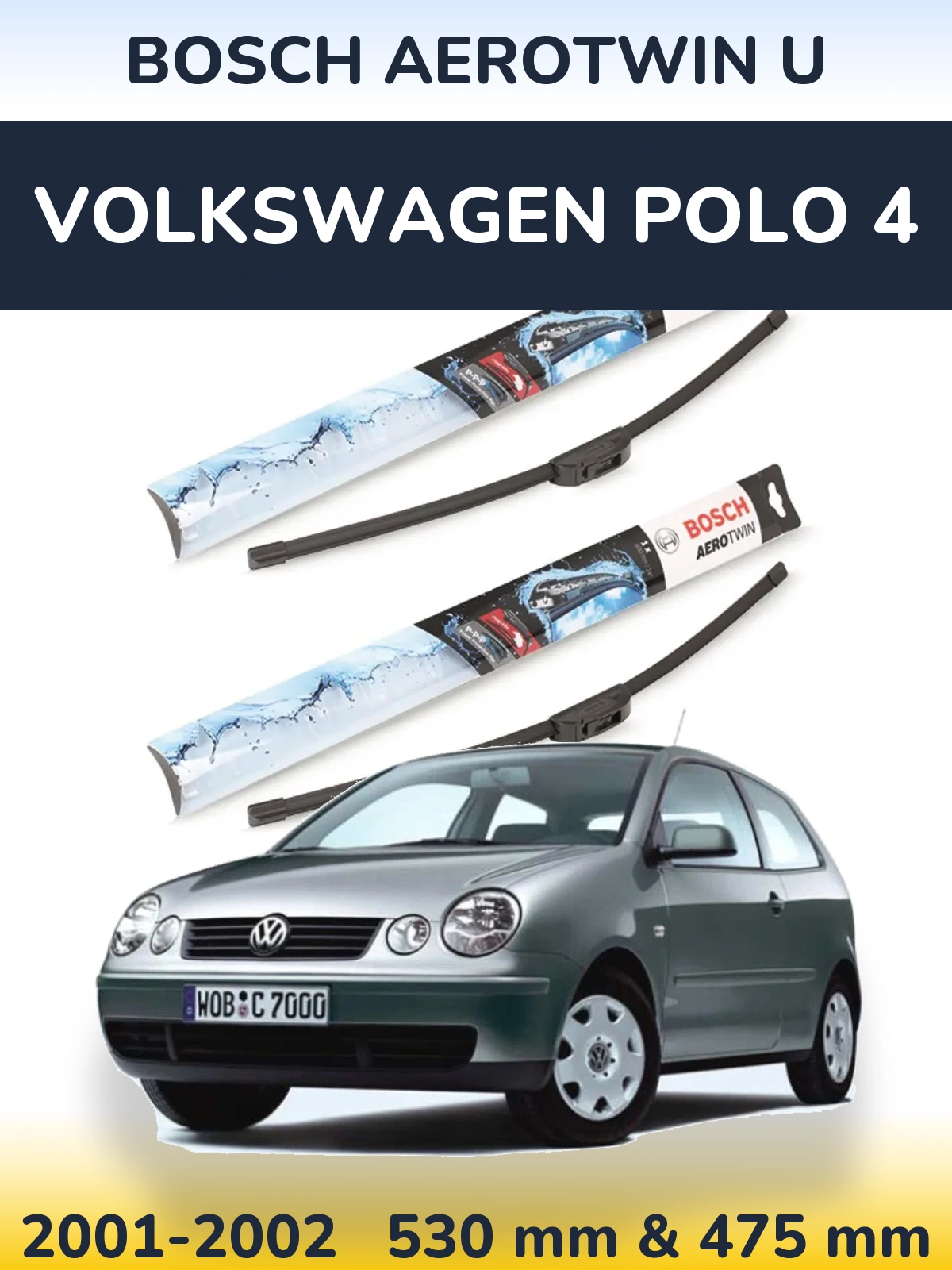 Torkarblad BOSCH AeroTwin U för Volkswagen Polo 4