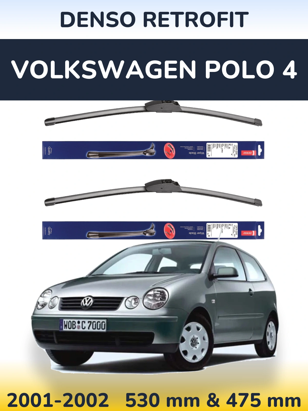 Torkarblad Denso Retrofit för Volkswagen Polo 4
