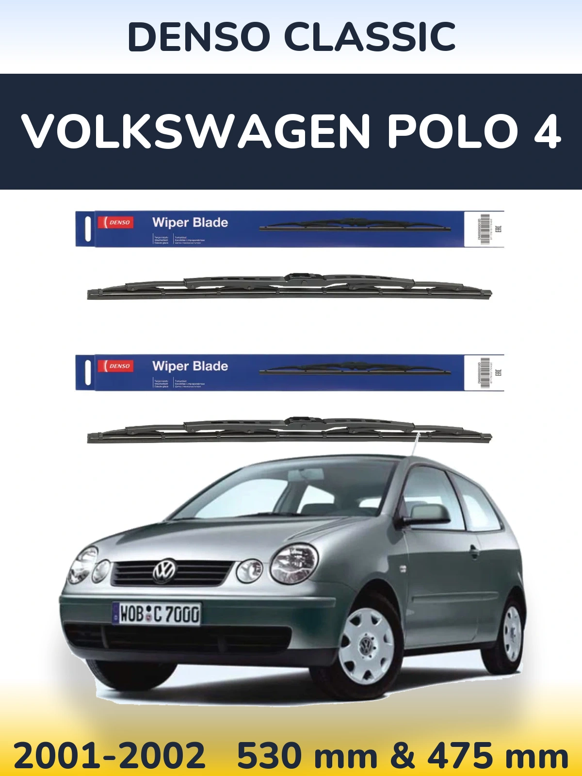 Torkarblad Denso Classic för Volkswagen Polo 4