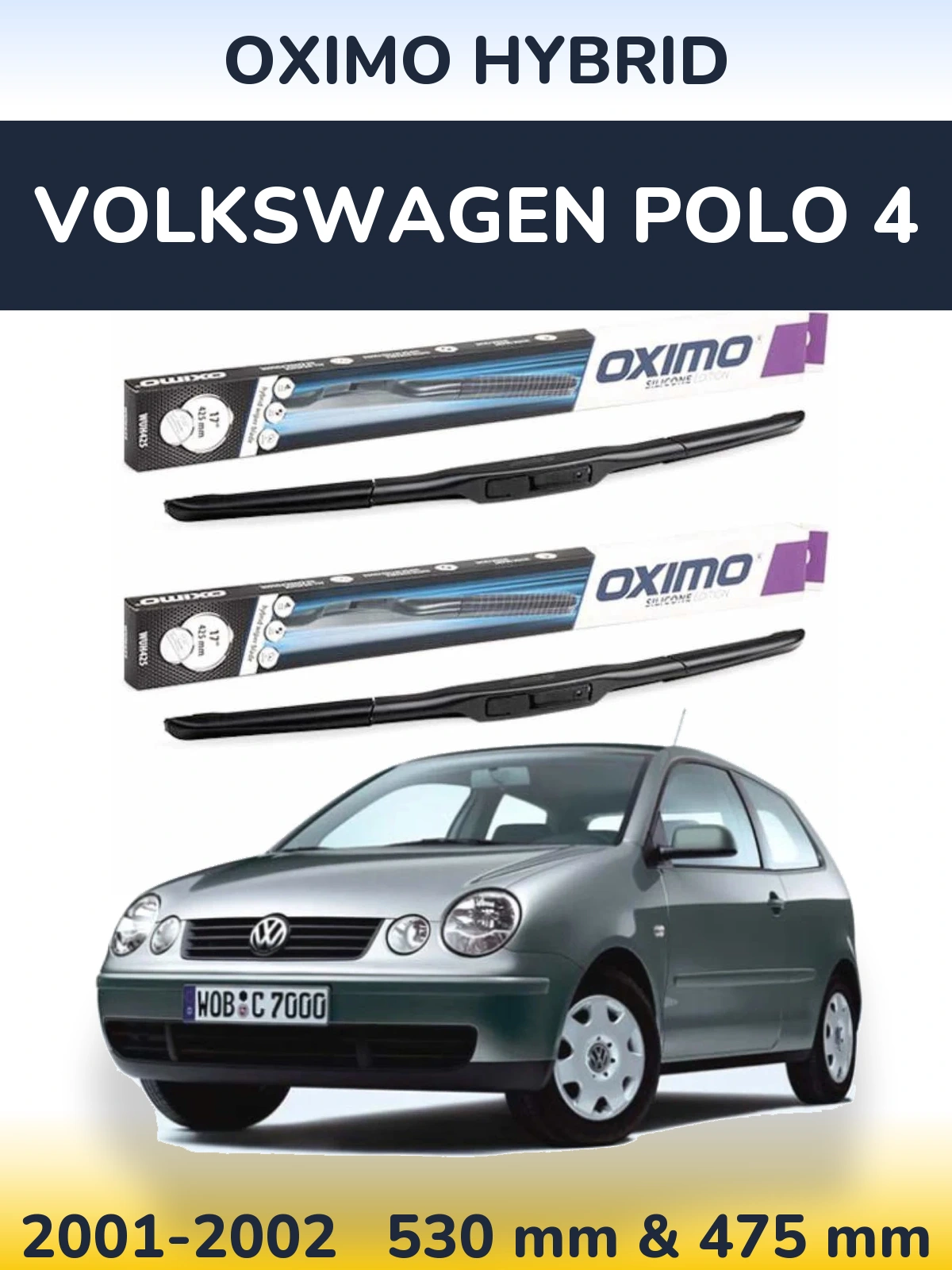 Torkarblad Oximo Hybrid för Volkswagen Polo 4