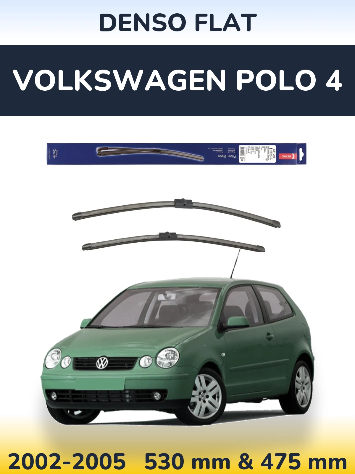 Torkarblad Denso Flat för Volkswagen Polo 4