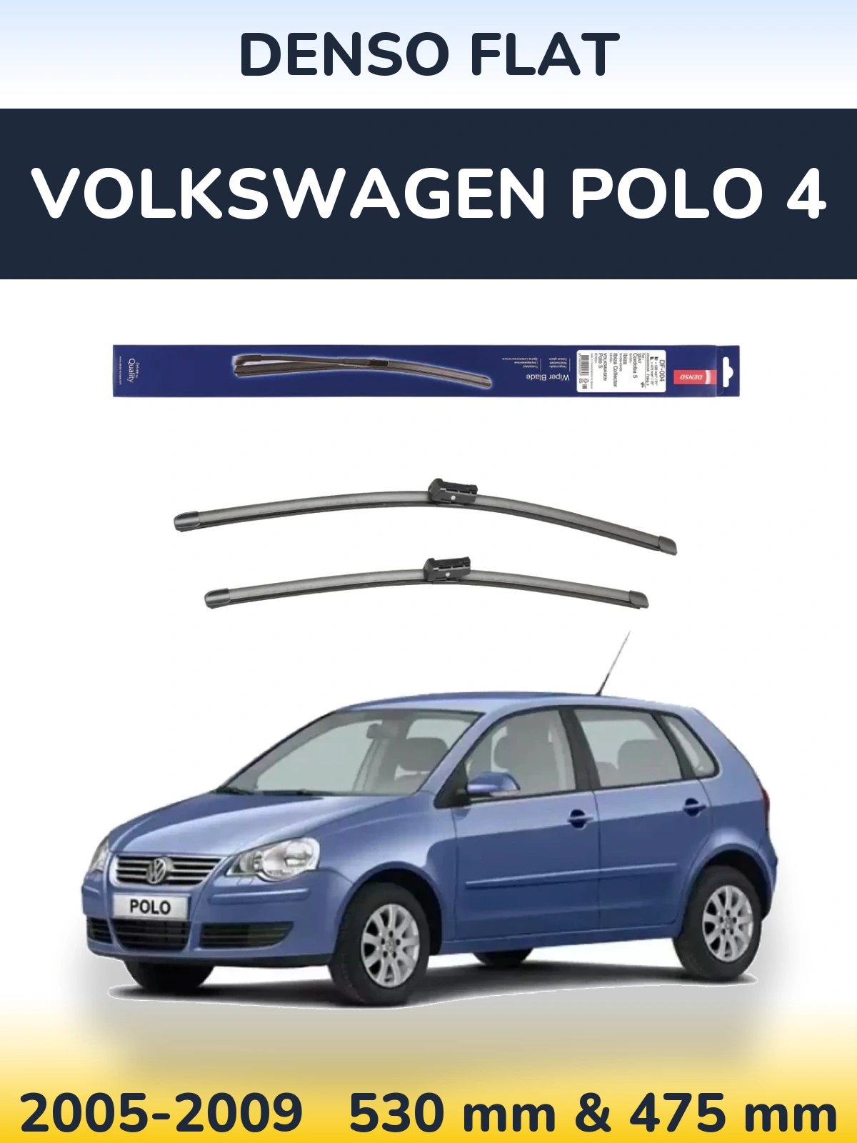Torkarblad Denso Flat för Volkswagen Polo 4