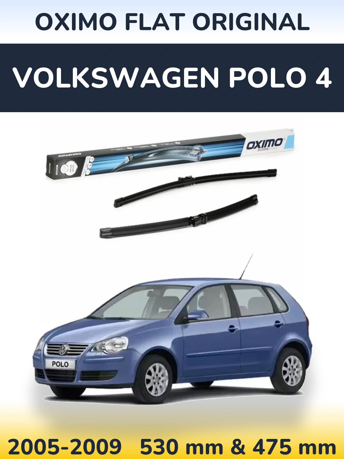 Torkarblad Oximo Flat Original för Volkswagen Polo 4
