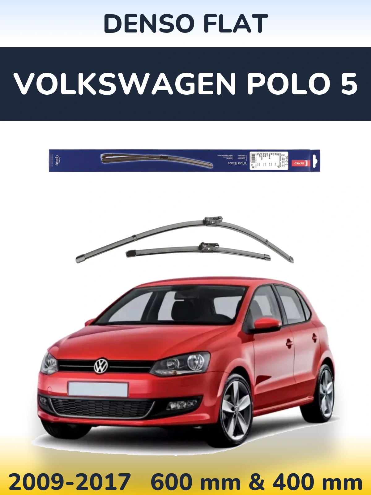 Torkarblad Denso Flat för Volkswagen Polo 5