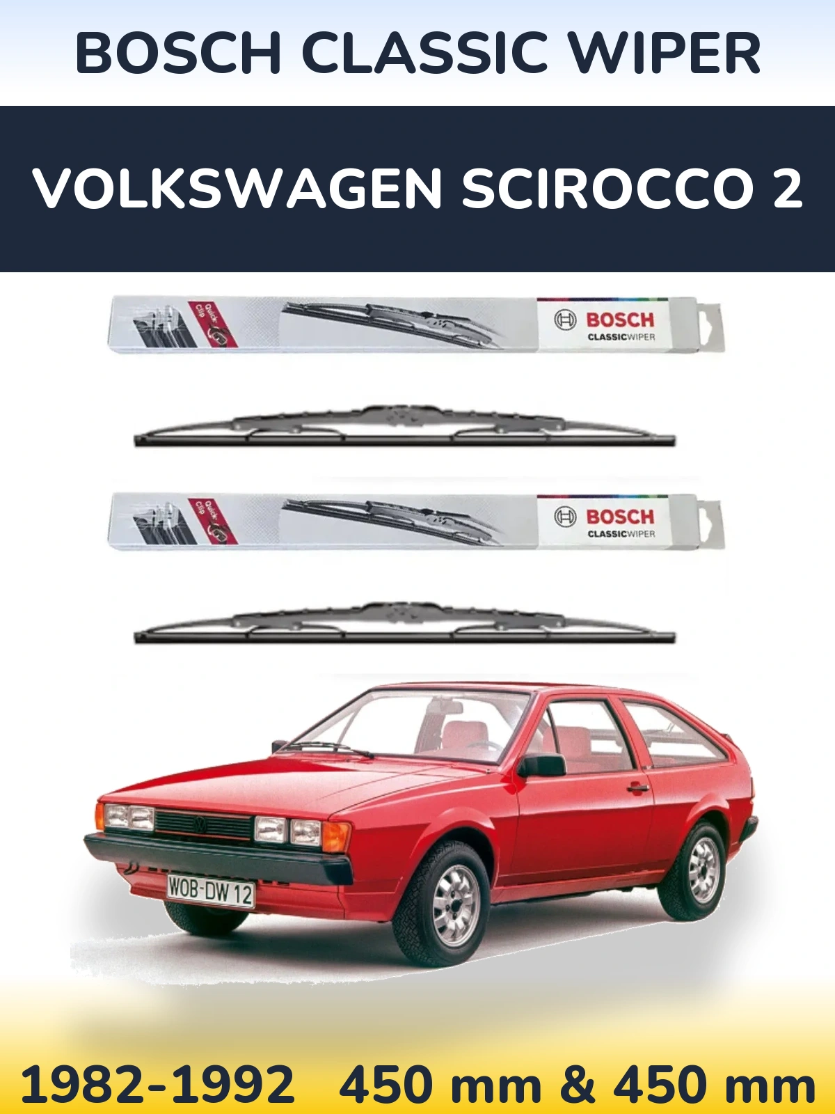 Torkarblad BOSCH Classic Wiper för Volkswagen Scirocco 2