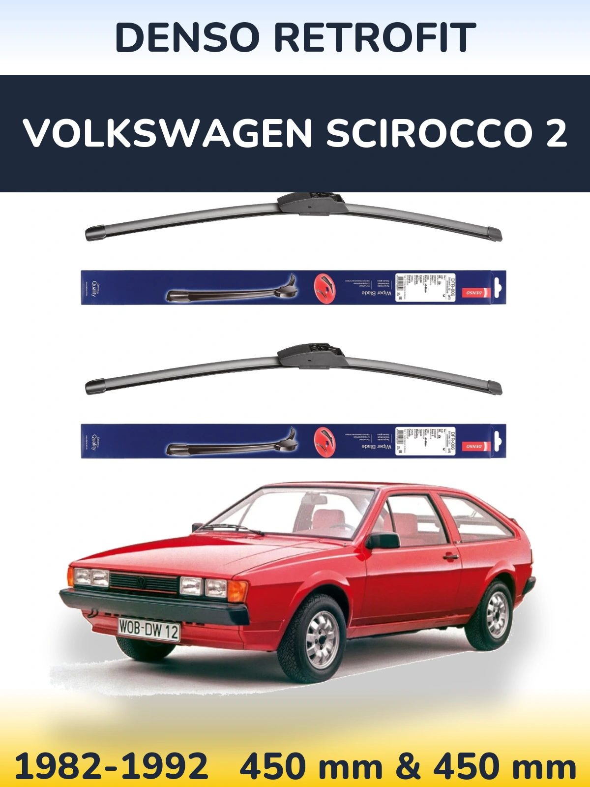Torkarblad Denso Retrofit för Volkswagen Scirocco 2