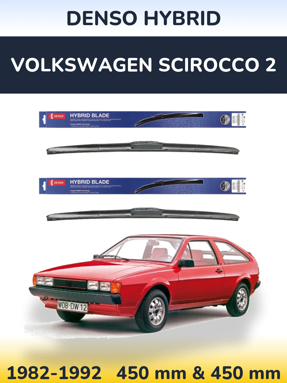 Torkarblad Denso Hybrid för Volkswagen Scirocco 2