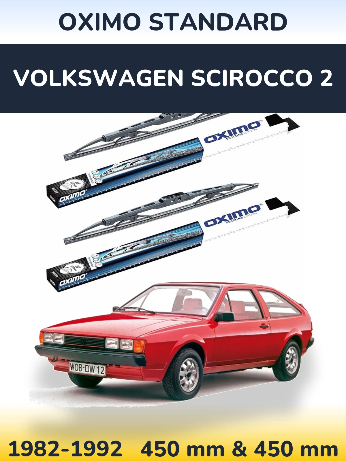 Torkarblad Oximo Standard för Volkswagen Scirocco 2