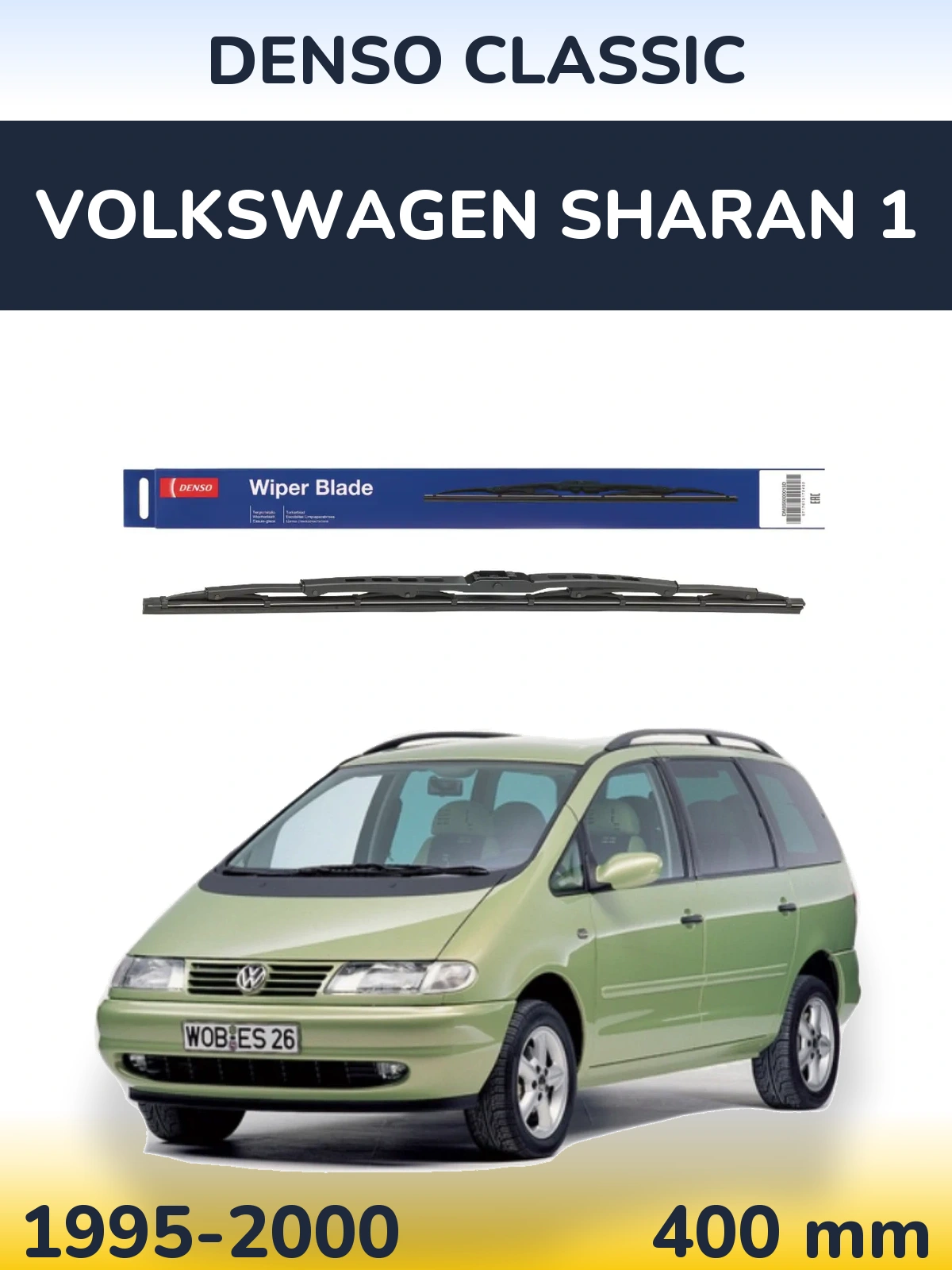 Torkarblad Denso Classic för Volkswagen Sharan 1