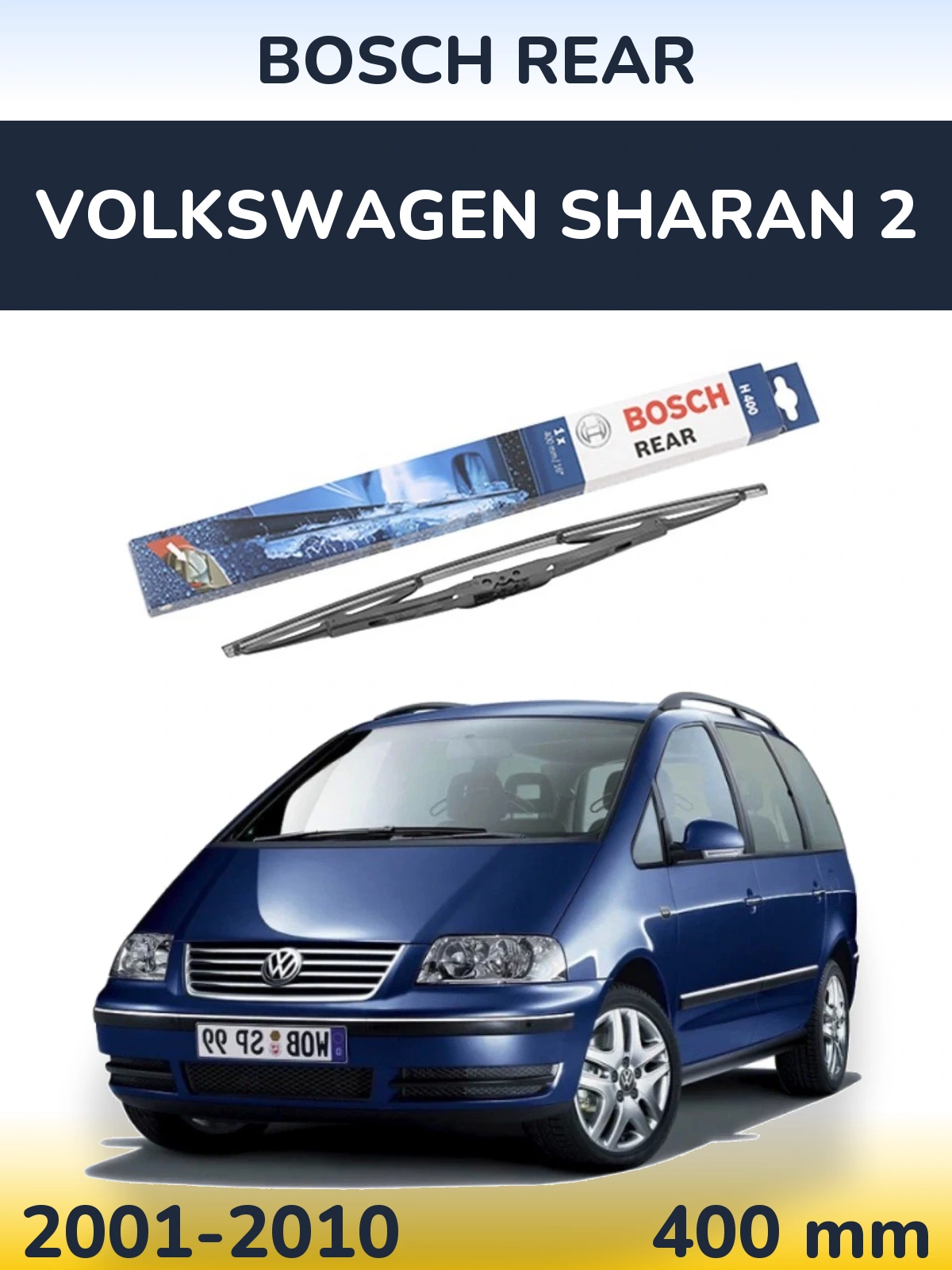 Torkarblad BOSCH Rear för Volkswagen Sharan 2