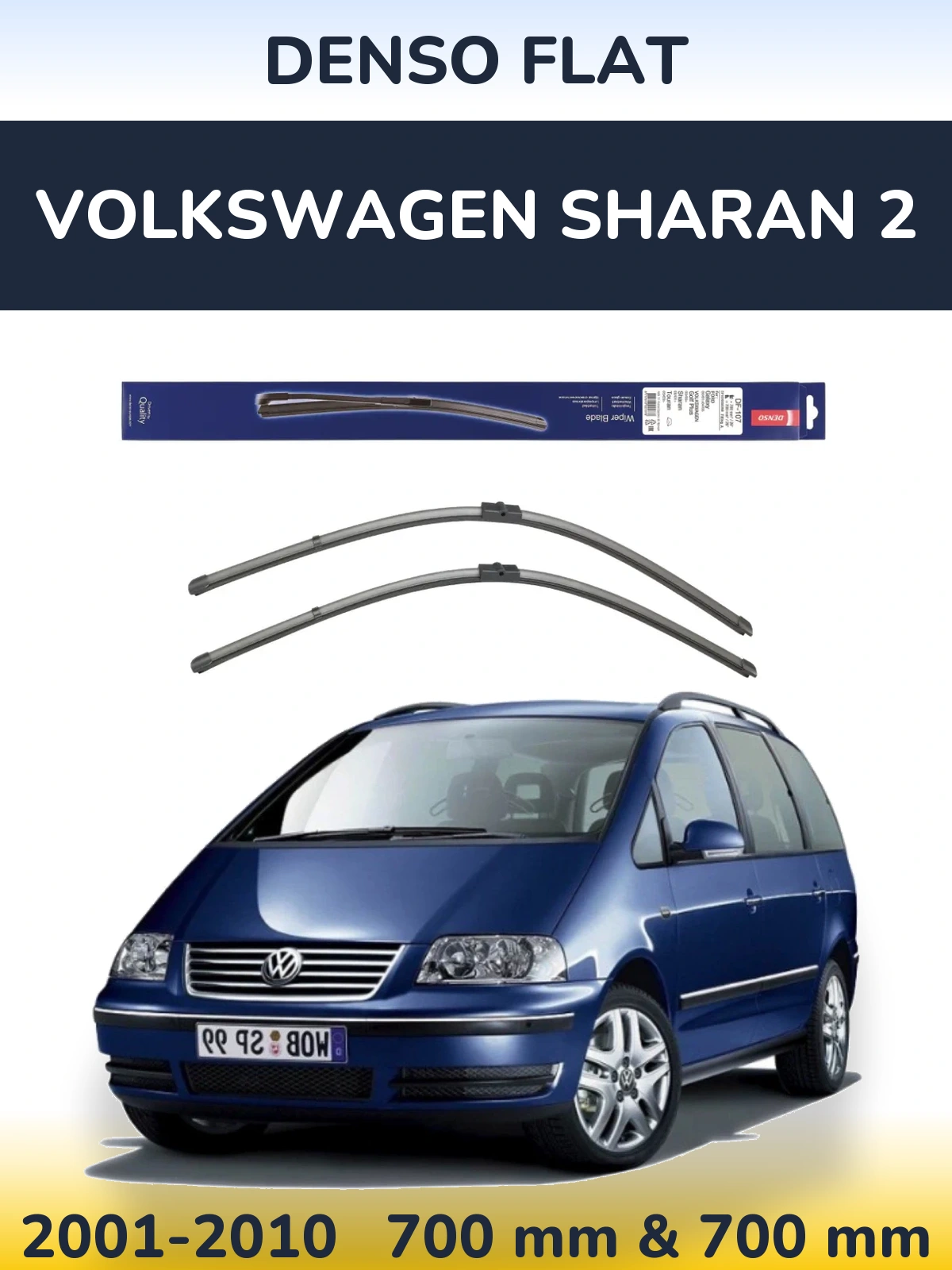 Torkarblad Denso Flat för Volkswagen Sharan 2