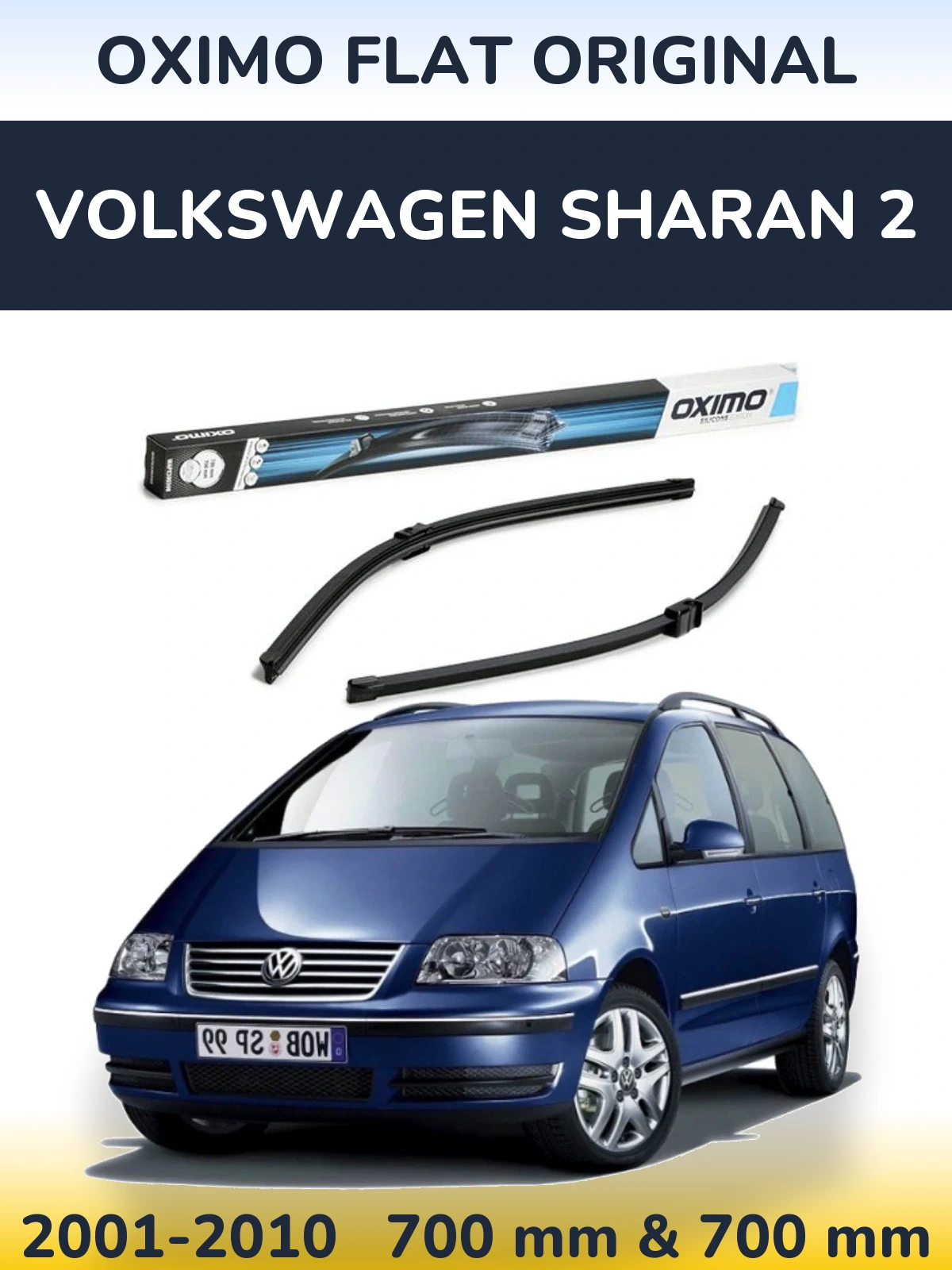 Torkarblad Oximo Flat Original för Volkswagen Sharan 2