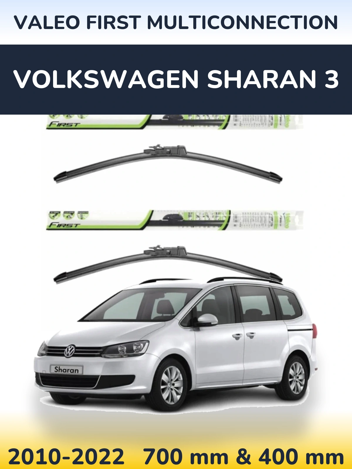Torkarblad Valeo First MultiConnection för Volkswagen Sharan 3
