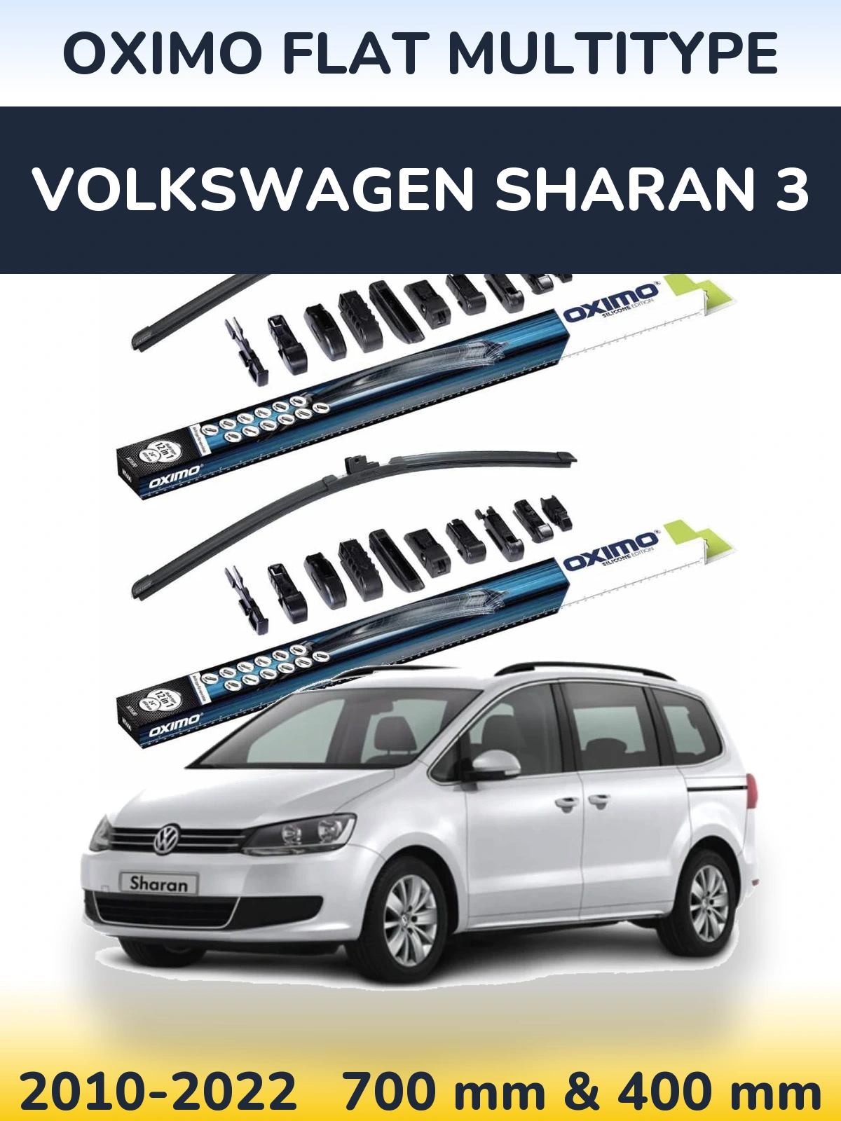 Torkarblad Oximo Flat MultiType för Volkswagen Sharan 3