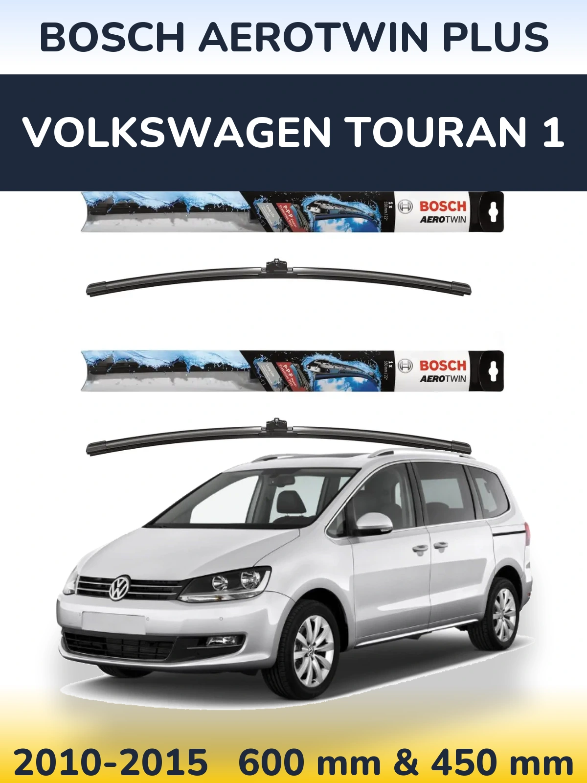 Torkarblad BOSCH AeroTwin Plus för Volkswagen Touran 1