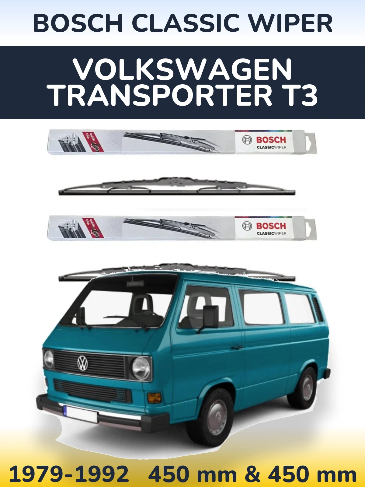 Torkarblad BOSCH Classic Wiper för Volkswagen Transporter T3
