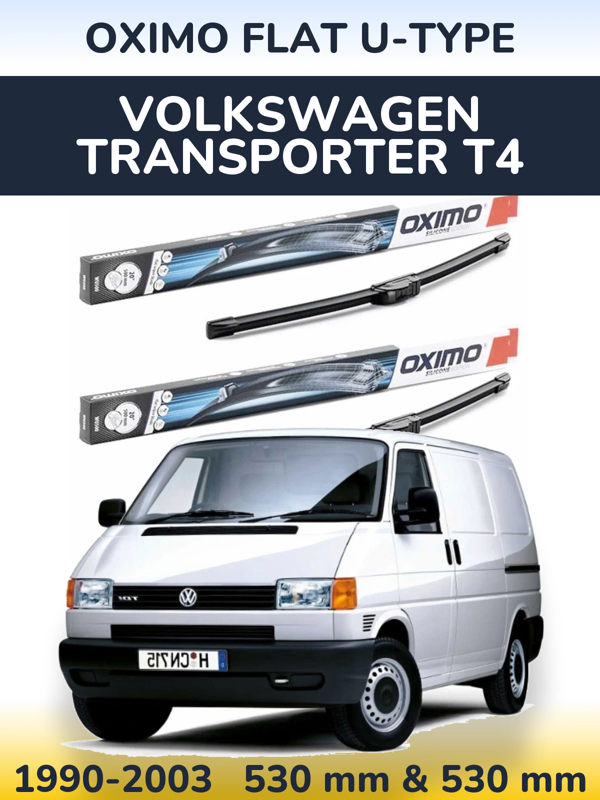 Torkarblad Oximo Flat U-type för Volkswagen Transporter T4