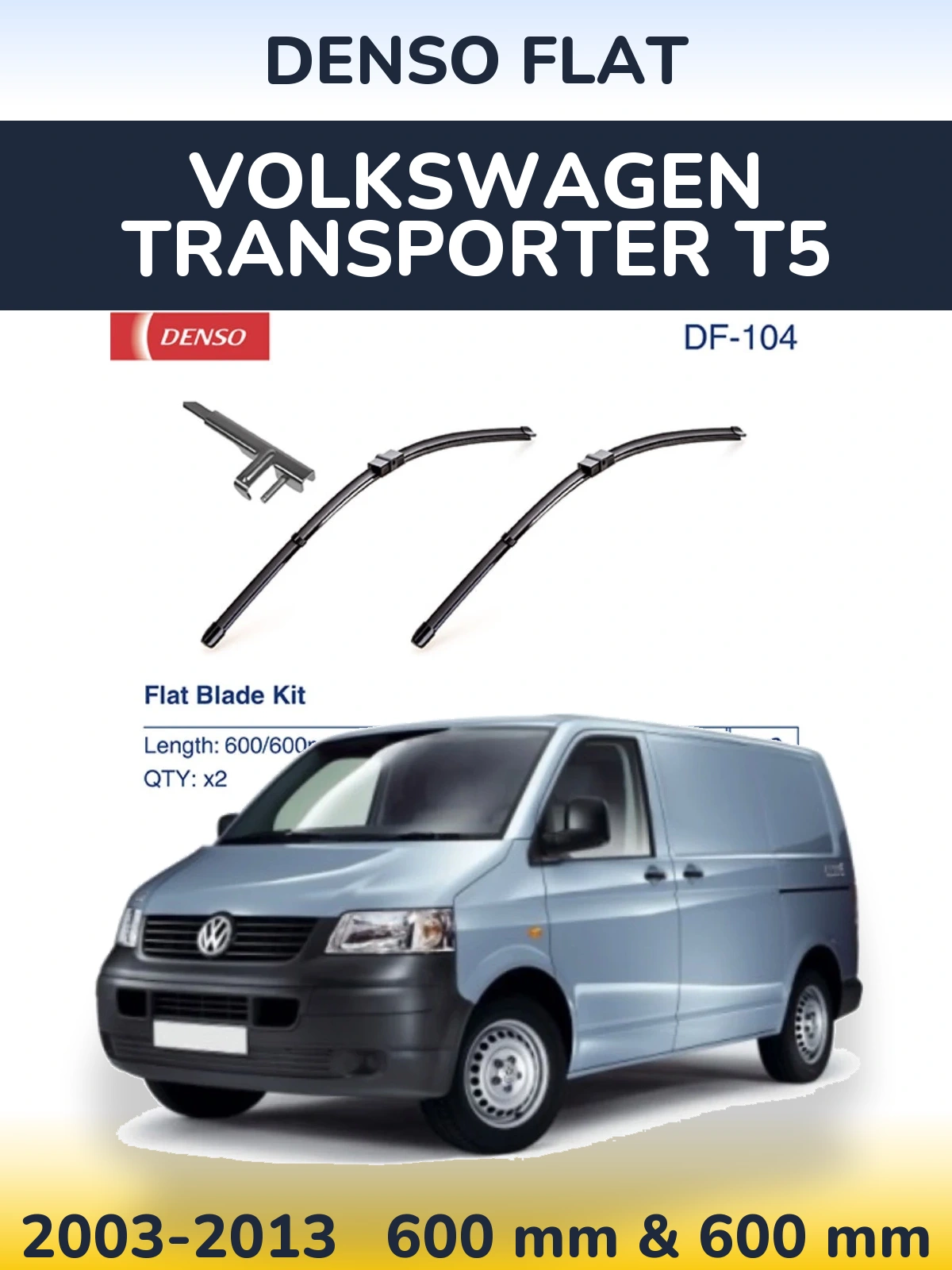 Torkarblad Denso Flat för Volkswagen Transporter T5