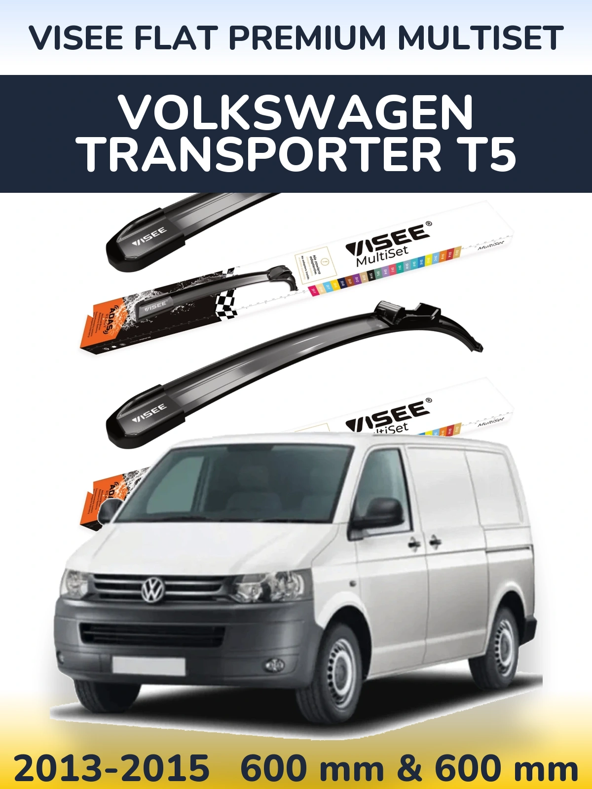 Torkarblad VISEE FLAT PREMIUM MultiSet för Volkswagen Transporter T5