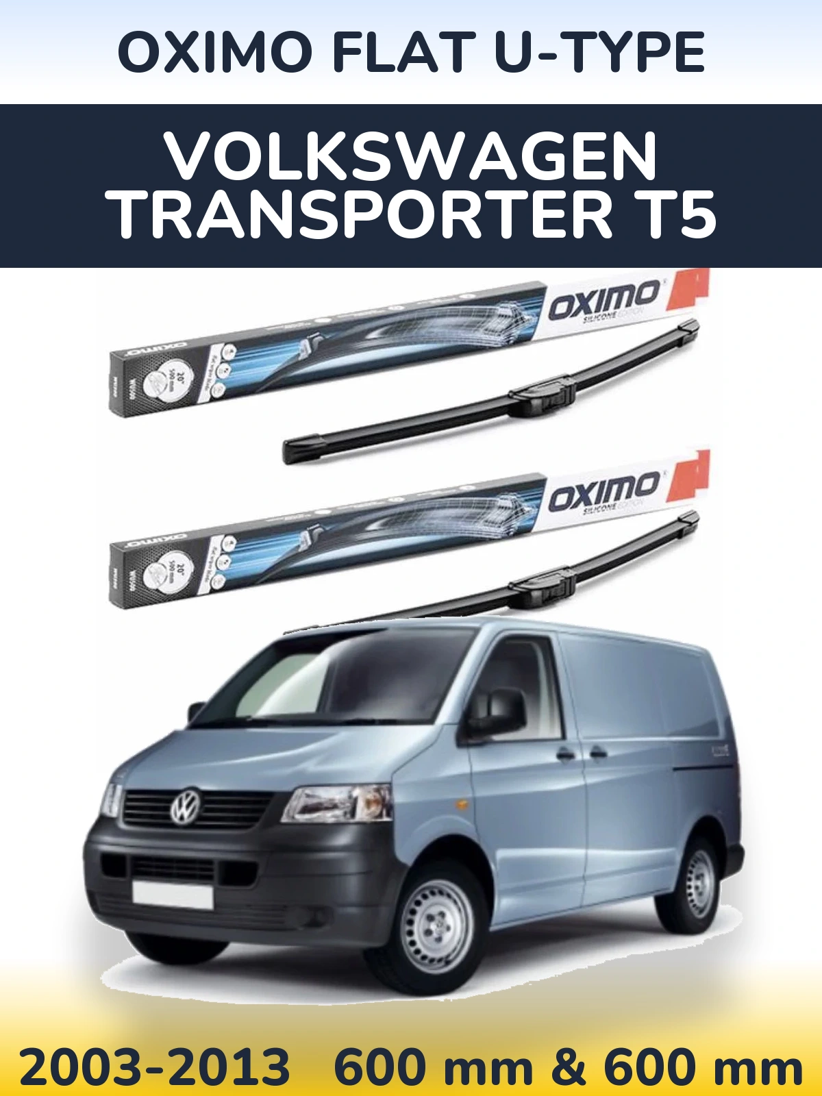 Torkarblad Oximo Flat U-type för Volkswagen Transporter T5