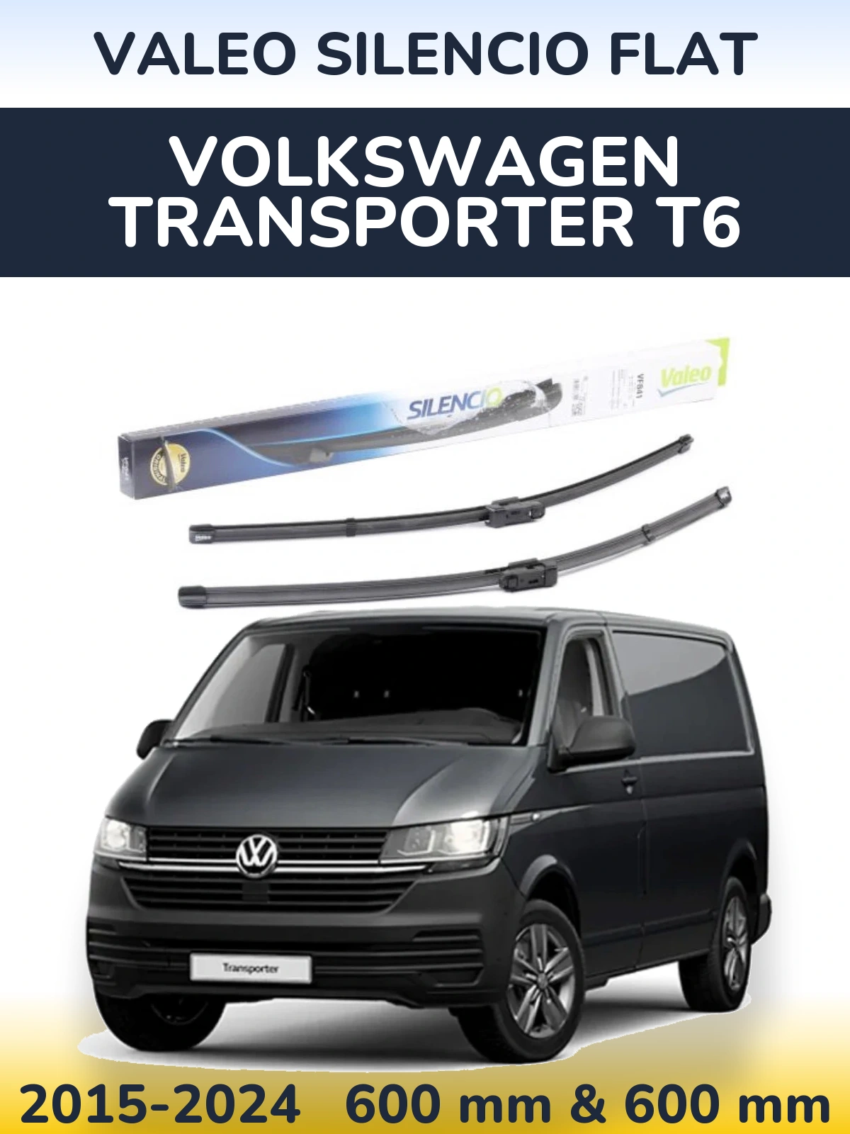 Torkarblad Valeo Silencio Flat för Volkswagen Transporter T6