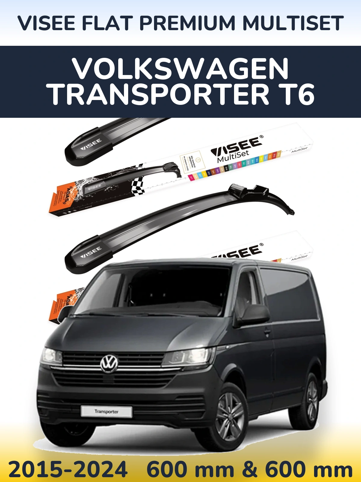 Torkarblad VISEE FLAT PREMIUM MultiSet för Volkswagen Transporter T6