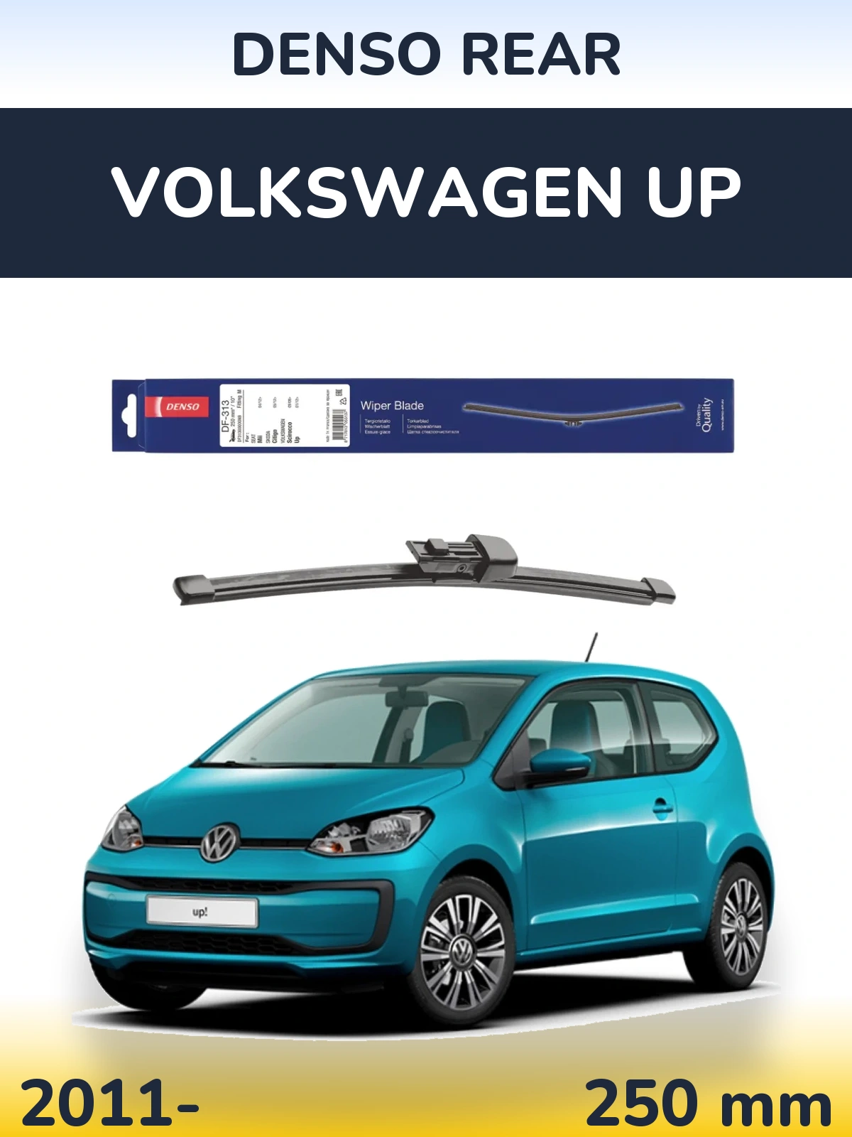 Задний дворник Denso Rear 250 мм для Volkswagen Up 2011-2026