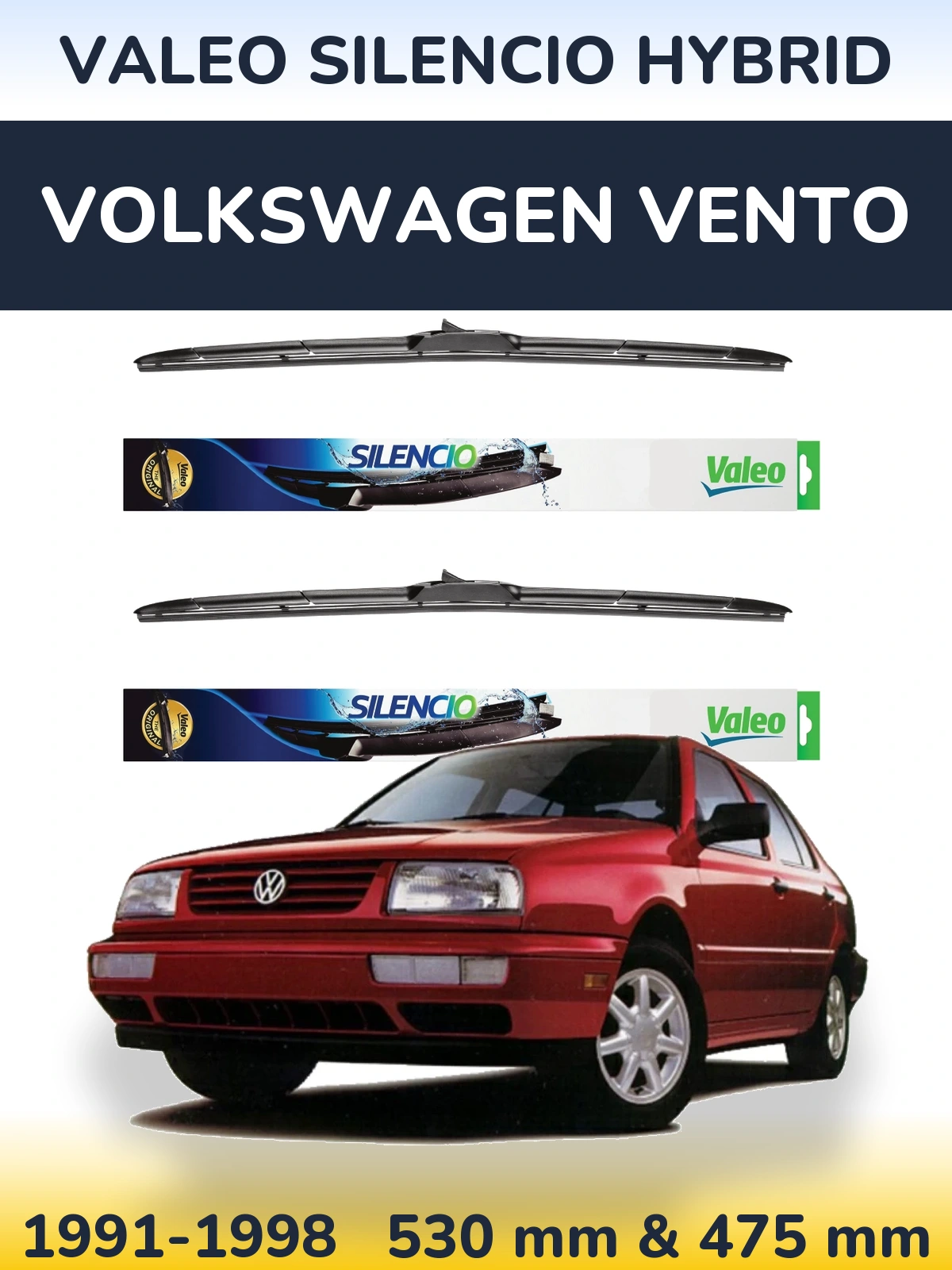 Torkarblad Valeo Silencio Hybrid för Volkswagen Vento